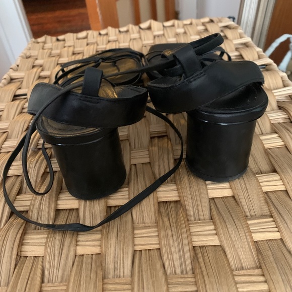 & Other Stories Strappy Round Heel Leather Sandals Size 10 - Picture 8 of 8